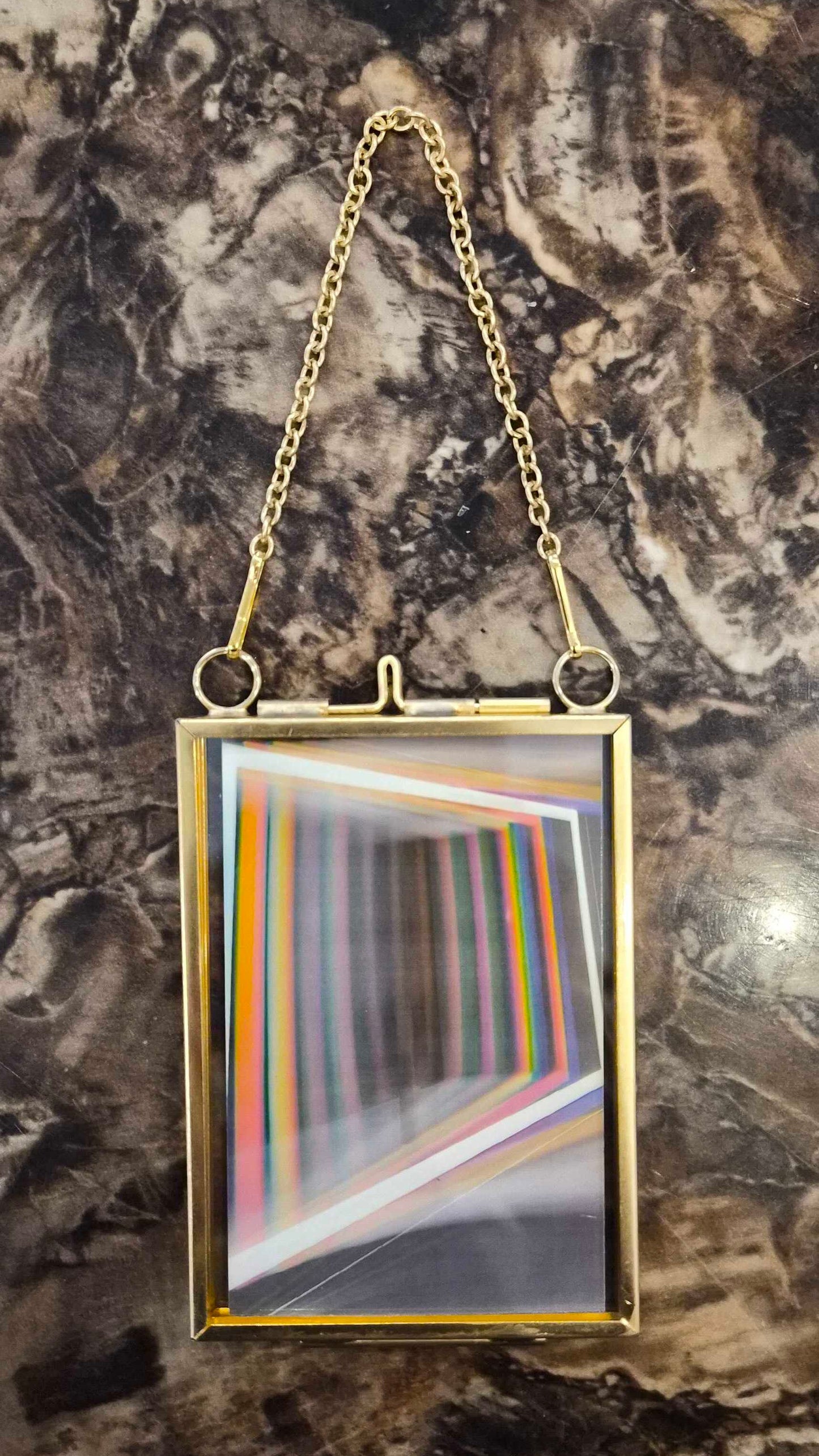 Diffraction Art Print in Locket Frame