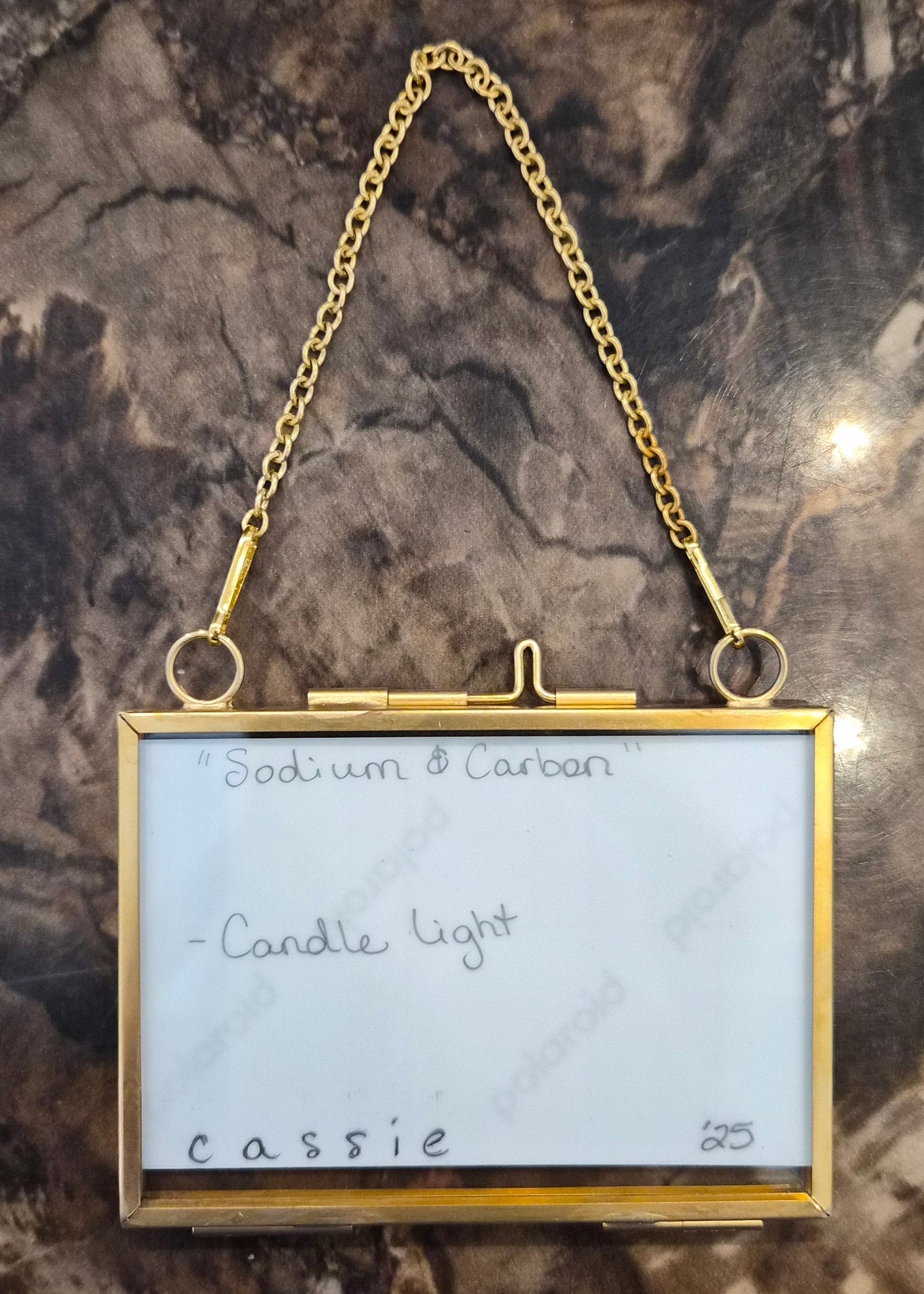 Diffraction photography art print in a locket frame